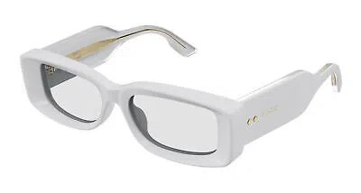 Pre-owned Gucci Gg1528s - 005 White Sunglasses In Gray