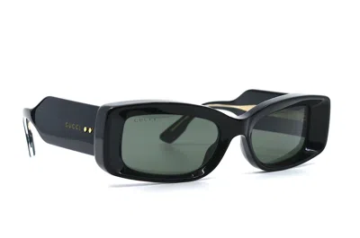 Pre-owned Gucci Gg1528s 001 Black Grey Authentic Sunglasses 53-18 In Gray