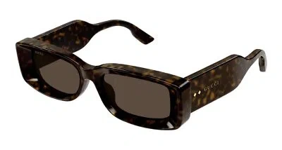 Pre-owned Gucci Gg1528s-002 Havana Sunglasses In Brown