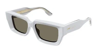 Pre-owned Gucci Gg1529s-004-54 Grey Sunglasses In Brown