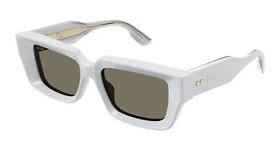 Pre-owned Gucci Gg1529s-004 Grey Sunglasses In Brown
