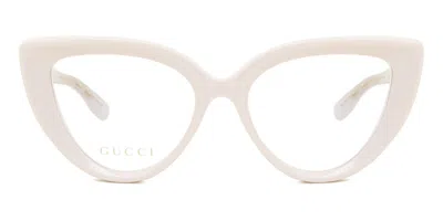 Gucci Gg1530o Women's Glasses, White, Size 52 In Metallic