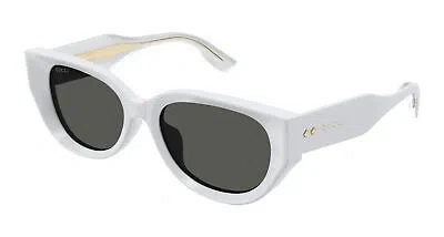 Pre-owned Gucci Gg1532sa-003-54 Grey Sunglasses In Gray
