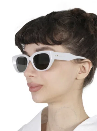 Pre-owned Gucci Gg1532sa-003-54 Grey Sunglasses In Gray