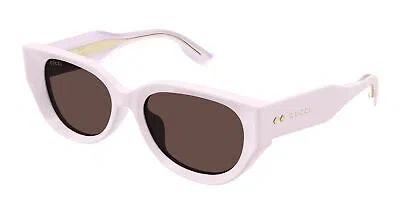 Pre-owned Gucci Gg1532sa-004 Pink Sunglasses In Brown