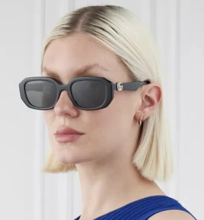 Pre-owned Gucci Gg1535s-001 Black Sunglasses In Gray