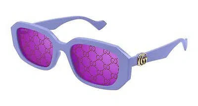 Pre-owned Gucci Gg1535s-004 Violet Sunglasses In Pink