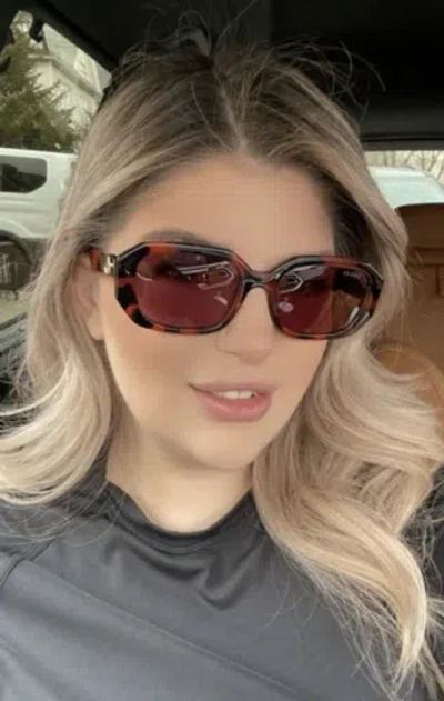 Pre-owned Gucci Gg1535s-005 Orange Sunglasses In Purple