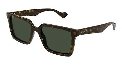 Pre-owned Gucci Gg1540s-002 Havana Sunglasses In Green
