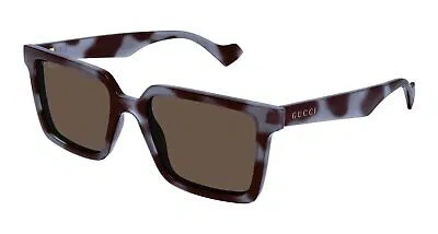 Pre-owned Gucci Gg1540s-005 Grey Sunglasses In Brown