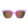 Gucci Gg1542s Linea Gg Logo Eyeglasses In Viola