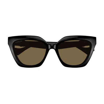 Gucci Gg1542s Linea Gg Logo Eyeglasses In Brown