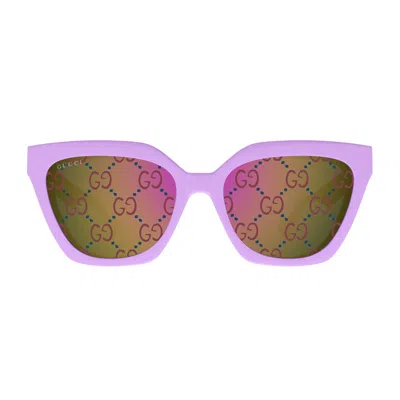 Gucci Gg1542s Linea Gg Logo Eyeglasses In Purple