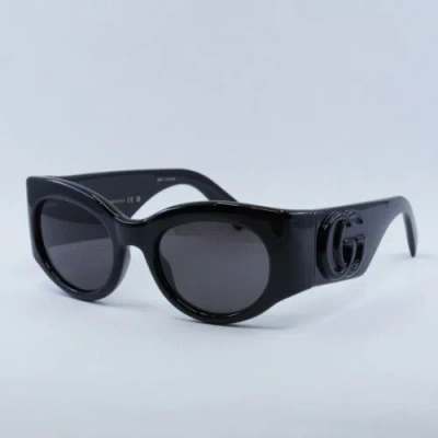 Pre-owned Gucci Gg1544s 001 Black/grey 53-21-140 Sunglasses Authentic In Gray