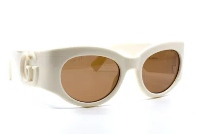 Pre-owned Gucci Gg1544s 004 Ivory Brown Authentic Sunglasses 53-21