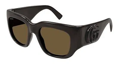 Pre-owned Gucci Gg1545s-002 Brown Sunglasses