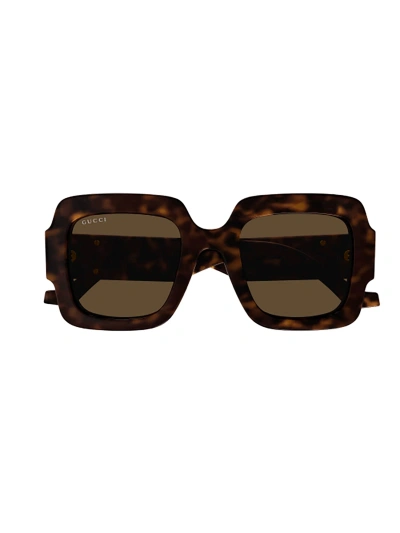 Gucci Gg1547s Sunglasses In Havana Havana Brown