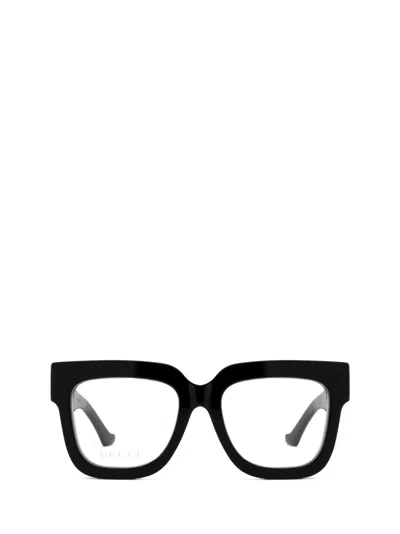 Gucci Gg1549o Black Glasses In 001 Black Black Transparent