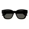 Gucci Eyewear Square Frame Sunglasses In 001 Black Black Grey