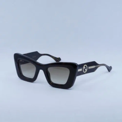 Pre-owned Gucci Gg1552s 002 Dark Havana/brown Gradient 49-23-140 Sunglasses Authentic