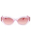 Gucci Womens Pink Gc002254 Round-frame Injected Sunglasses In Pink