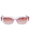 Gucci Gg Rectangle-frame Sunglasses In 003 Pink Pink Red