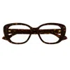 Gucci Gg1559ok002 Havana Crystal Transp In 002 Havana Crystal Transp