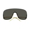 Gucci Rimless Metal Shield Sunglasses