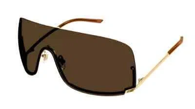Pre-owned Gucci Gg1560s-002-99 Gold Sunglasses In Brown