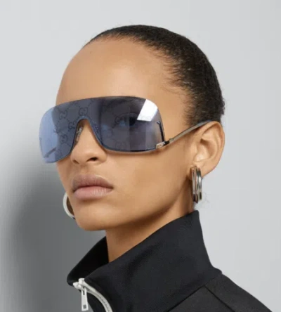 Pre-owned Gucci Gg1560s-003-99 Grey Sunglasses In Gray