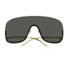 Gucci Rimless Metal Shield Sunglasses In Oro