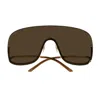 Gucci Gg1560s Linea Fashion 002 Gold Brown Sunglasses In Oro