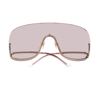 Gucci Gg1560s Linea Fashion 004 Gold Pink Sunglasses In Oro