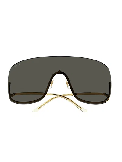 Gucci Gg1560s Sunglasses In Gold Gold Grey