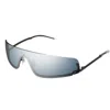 Gucci Smoke Mirror Shield Unisex Sunglasses Gg1561s 004 99 In 004 Black Black Grey
