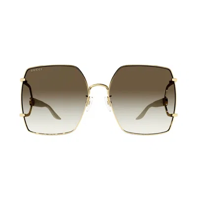 Gucci Gg1564s 003 Sunglasses In Brown