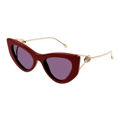Gucci Gg1564s-004 Sunglasses In Garnet