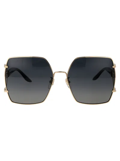 Gucci Gg1564sa Sunglasses In 001 Gold Black Grey
