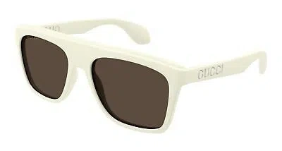 Pre-owned Gucci Gg1570s-003 White Sunglasses