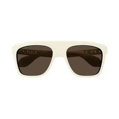Gucci Gg1570s003 Square Full Rim Sunglasses In Burgundy