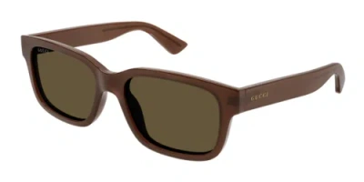 Pre-owned Gucci Gg1583s-004 Square Brown