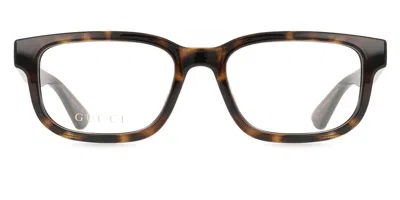 Gucci Gg1584o Men's Glasses, Tortoiseshell, Size 53 In Brown