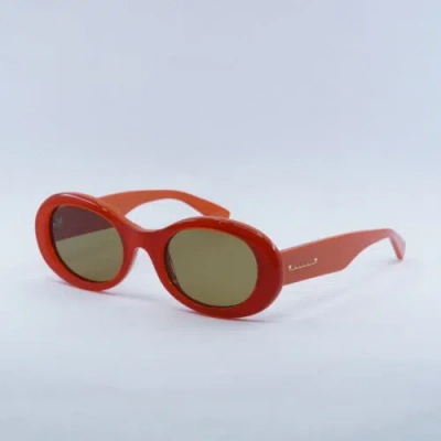 Pre-owned Gucci Gg1587s 003 Orange/brown 52-22-145 Sunglasses Authentic