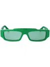 Gucci 55mm Rectangular Sunglasses In Grün