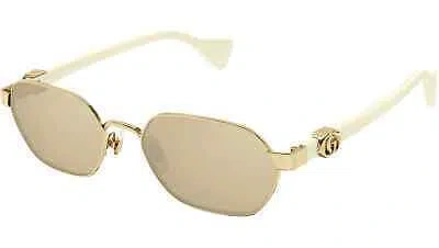 Pre-owned Gucci Gg1593s-002 Gold In Pink