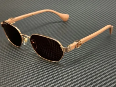 Pre-owned Gucci Gg1593s 003 Gold Pink Violet Women's Medium 56 Mm Sunglasses In Purple