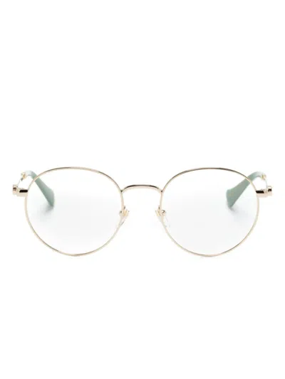 Gucci Gg1594o Round-frame Glasses In Gold