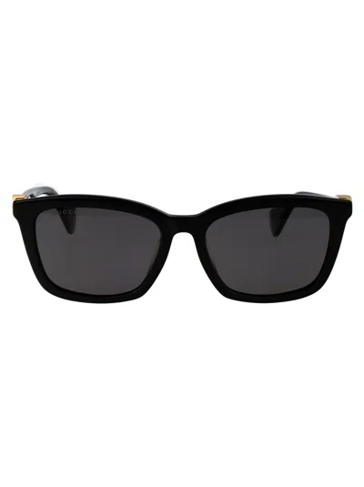 Gucci Gg1596sk Sunglasses In 001 Black Black Grey