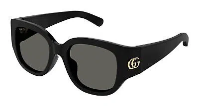 Pre-owned Gucci Gg1599sa-001 Black Sunglasses In Gray
