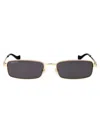 Gucci Gold Gold Grey Metal Sunglasses In Multi